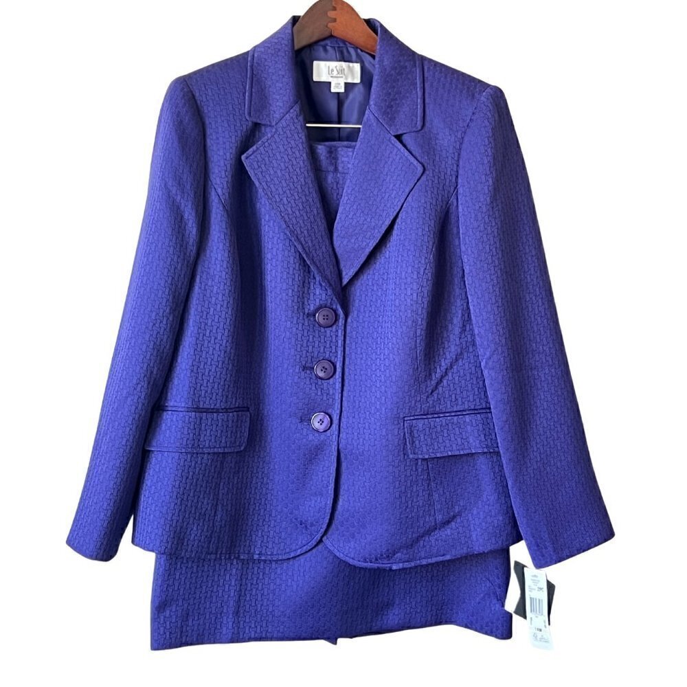 Le Suit 2 Piece Skirt Suit, 14W